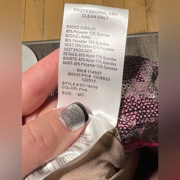 Revolution Pink Sequin Dress, Attached Shorts, White Collared Cropped Shirt, Med - Picture 7 of 8